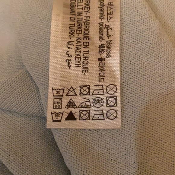 NWT. Zara Light Blue Knit Midi Dress with Back Opening. Size M. - Picture 10 of 10